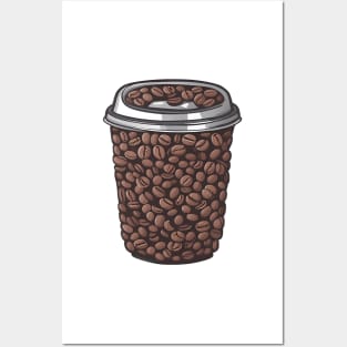 Coffee Bean Cup Posters and Art